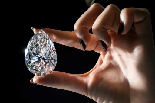 Le plus gros diamant blanc mis aux enchères loin d'atteindre un record
