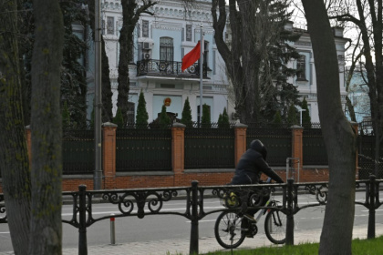 L'ambassade de Chine à Kiev, en Ukraine, le 8 avril 2025