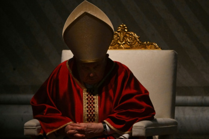 Le pape François, le 15 avril 2022 à la basilique Saint-Pierre du Vatican