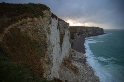 Les falaises effondrées à Etretat le 4 janvier 2022 - Sameer Al-DOUMY (AFP)