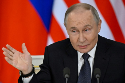 Le président russe Vladimir Poutine, le 14 mai 2025 à Moscou - Roman PILIPEY (AFP)