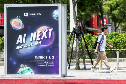 Affiche du salon Computex, le 16 mai 2025 à Taipei - I-Hwa Cheng (AFP)