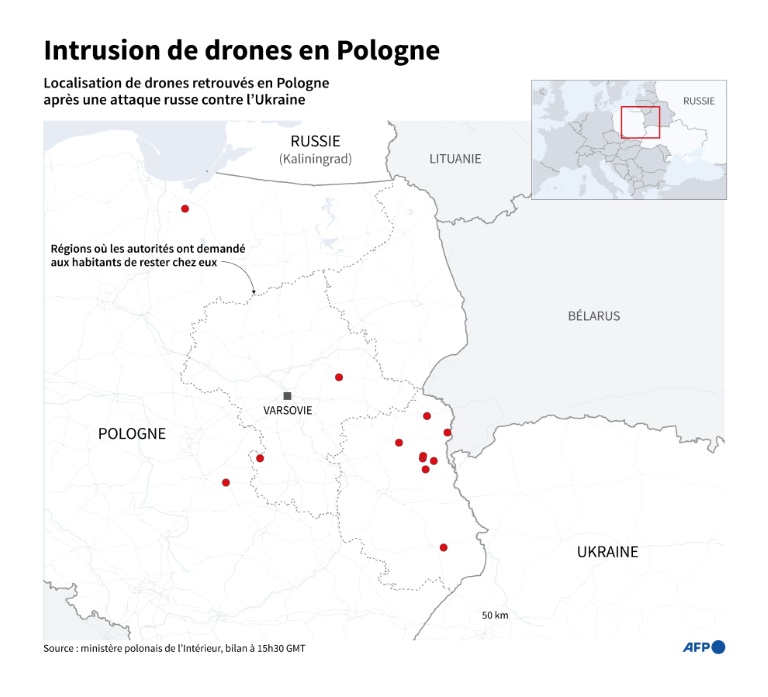 Les alliés de la Pologne renforcent sa défense aérienne après l'intrusion de drones