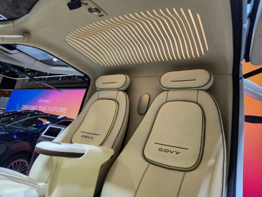 L'intérieur d'un véhicule du constructeur chinois GAC, exposé au salon automobile de Munich, en Allemagne, le 8 septembre 2025 - Alexandra BEIER (AFP)