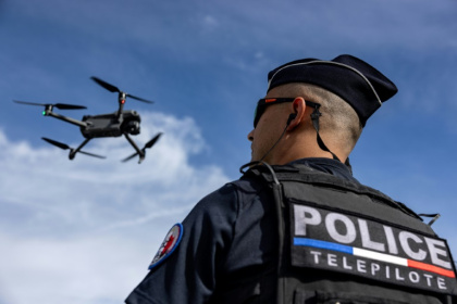 Un drone de la préfecture de police de Paris, le 27 septembre 2023 - JOEL SAGET (AFP)
