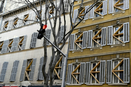 Des immeubles insalubres condamnés à Marseille, le 23 février 2021 - NICOLAS TUCAT (AFP)