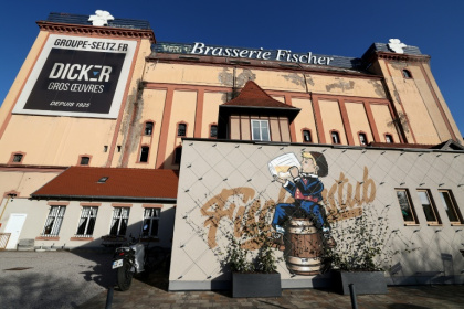 Les bâtiments de l'ancienne brasserie Fischer à Schiltigheim, en banlieue de Strasbourg, le 16 janvier 2026 - FREDERICK FLORIN (AFP)