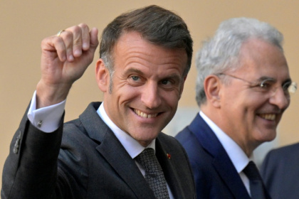 Le président de la République Emmanuel Macron à Rome en Italie le 9 avril 2026 - Tiziana FABI (AFP)
