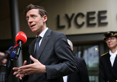 Le ministre de l'Education Edouard Geffray à Paris, le 12 juin 2026 - SIMON WOHLFAHRT (AFP)